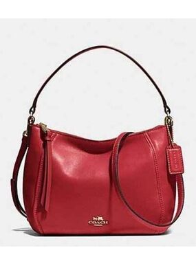 Coach Madison Top Handle Shoulder Bag With Crossbody Strap W/Hangtag Red Leather